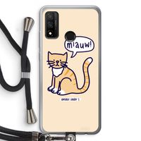 Miauw: Huawei P Smart (2020) Transparant Hoesje met koord Miauw: Huawei P Smart (2020) Transparant Hoesje met koord