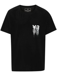 Y-3 t-shirt perforé à logo imprimé - Noir