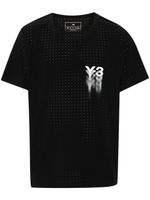 Y-3 t-shirt perforé à logo imprimé - Noir - thumbnail