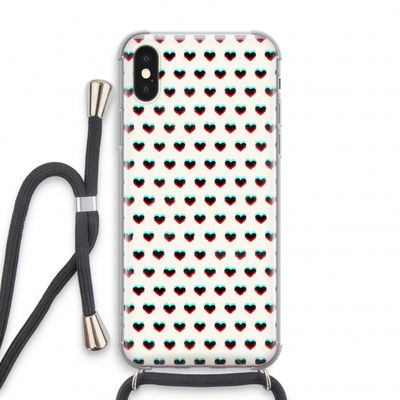 Hartjes: iPhone XS Transparant Hoesje met koord