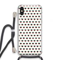 Hartjes: iPhone XS Transparant Hoesje met koord