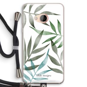 Tropical watercolor leaves: HTC U Play Transparant Hoesje met koord