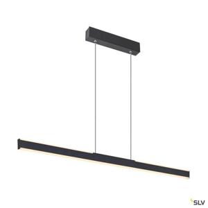 SLV Zwarte hanglamp One Linear 2x10w - 140cm 1006185