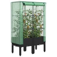 VidaXL Plantenbak verhoogd met kashoes 80x40x140 cm rattanlook