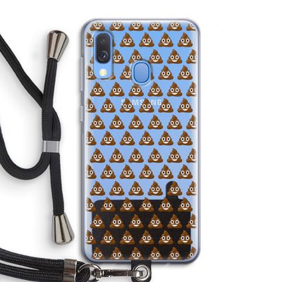 Poop emoji: Samsung Galaxy A40 Transparant Hoesje met koord