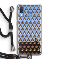 Poop emoji: Samsung Galaxy A40 Transparant Hoesje met koord