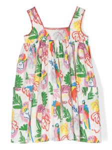 Stella McCartney Kids robe en coton à imprimé graphique - Blanc