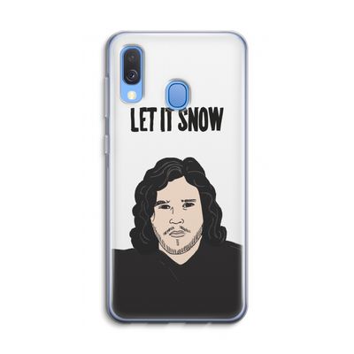 Let It Snow: Samsung Galaxy A40 Transparant Hoesje