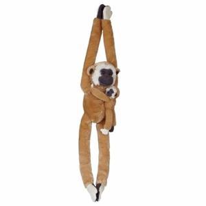 Pluche gibbon aap - met baby - knuffel - 84 cm - apen - knuffeldier - zoogdieren - voor kinderen