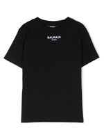 Balmain Kids t-shirt en coton à logo brodé - Noir