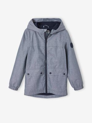 Waterdicht jongenswindjack van waterafstotende chambray chambray