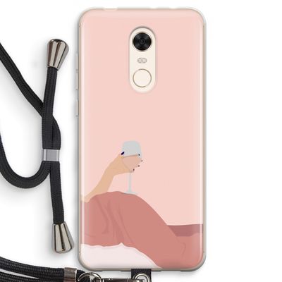 Wine: Xiaomi Redmi 5 Transparant Hoesje met koord