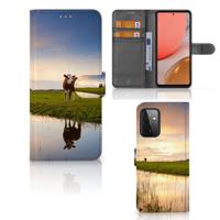 Samsung Galaxy A72 | Telefoonhoesje | Met pasjeshouder | Koe
