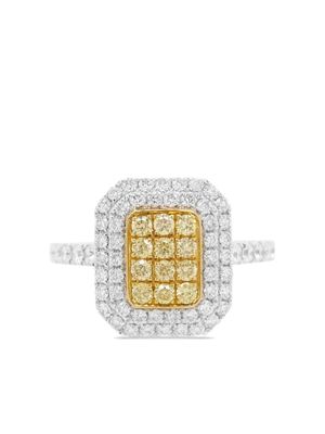 HYT Jewelry bague en platine pavée de diamants - Argent