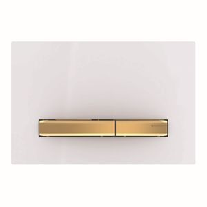 Bedieningsplaat Geberit Sigma 50 voor 2-toets Spoeling Messing Goud / Wit