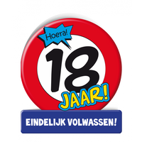 Wenskaart Verkeersbord 18 Jaar