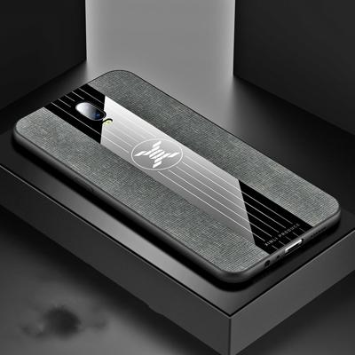 Voor OPPO R17 XINLI stiksels doek Textue schokbestendig TPU beschermhoes (grijs)