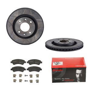 Remmenset, remschijf BREMBO, Remschijftype: Binnen geventileerd, Inbouwplaats: Vooras, u.a. für Citroën, Peugeot, DS, Opel