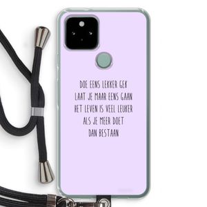 Gek: Pixel 5 Transparant Hoesje met koord