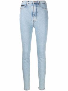 Philipp Plein jean Iconic skinny à taille haute - Bleu