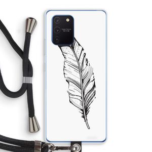 Pluim: Samsung Galaxy Note 10 Lite Transparant Hoesje met koord