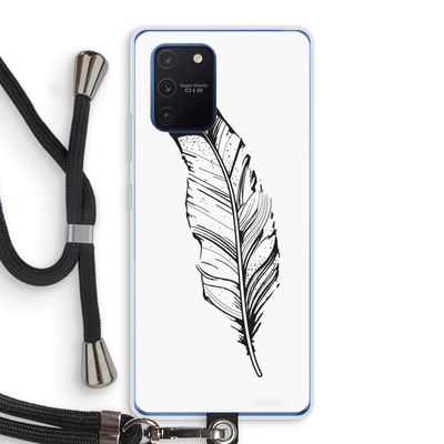 Pluim: Samsung Galaxy Note 10 Lite Transparant Hoesje met koord