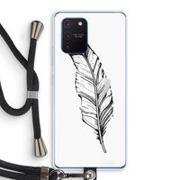 Pluim: Samsung Galaxy Note 10 Lite Transparant Hoesje met koord