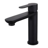 GO by Van Marcke wastafelkraan - 18cm - opbouw - mengkraan - messing zwart mat 8192-30 MB