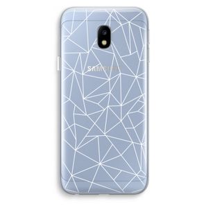Geometrische lijnen wit: Samsung Galaxy J3 (2017) Transparant Hoesje