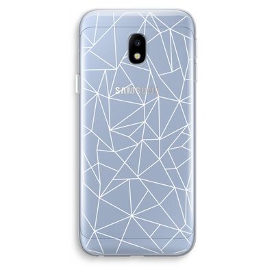 Geometrische lijnen wit: Samsung Galaxy J3 (2017) Transparant Hoesje