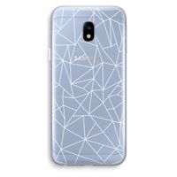 Geometrische lijnen wit: Samsung Galaxy J3 (2017) Transparant Hoesje