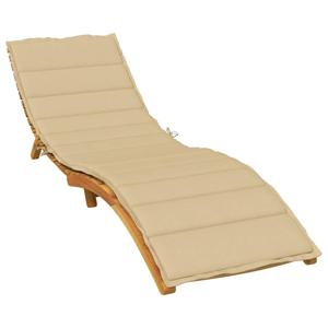 VidaXL Ligbedkussen 200x50x4 cm stof gemêleerd beige