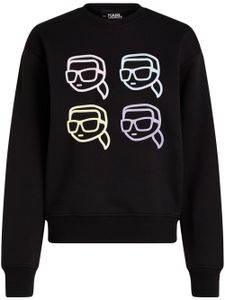 Karl Lagerfeld Ikonik Outline organic-cotton sweatshirt - Noir