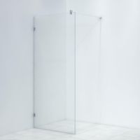 Saniclass Bellini Inloopdouche - scharnierbevestiging - 90x200cm - 8mm veiligheidsglas - anti kalk - chroom WALKINFIXCONNECT-90