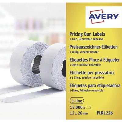 Avery-Zweckform Prijslabels PLR1226 Weer verwijderbaar Breedte etiket: 26 mm Hoogte etiket: 12 mm Wit 15000 stuk(s)