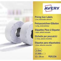 Avery-Zweckform Prijslabels PLR1226 Weer verwijderbaar Breedte etiket: 26 mm Hoogte etiket: 12 mm Wit 15000 stuk(s) Avery-Zweckform Prijslabels PLR1226 Weer verwijderbaar Breedte etiket: 26 mm Hoogte etiket: 12 mm Wit 15000 stuk(s)