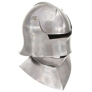 VidaXL Ridderhelm middeleeuws replica larp staal zilverkleurig