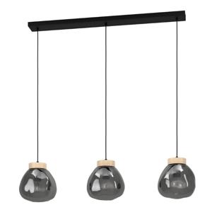 Stars of Light 3-lichts hanglampMagacela hout met smoke glas - 390318