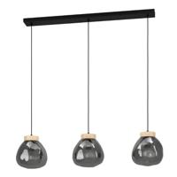 Stars of Light 3-lichts hanglampMagacela hout met smoke glas - 390318