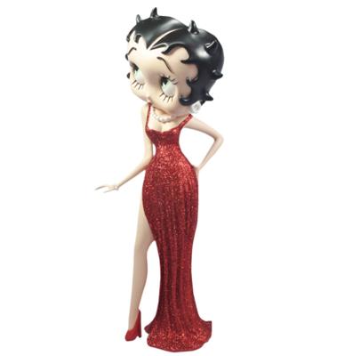 Betty Boop Avondjurk Rood Glitter Beeld 36.5 cm