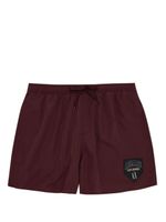 Armani Exchange short de bain à patch logo - Marron