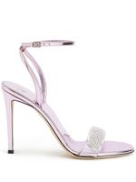 Giuseppe Zanotti sandales ornées de pierres à talon haut - Rose
