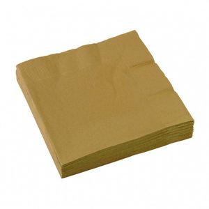 Amscan 51220-19 papieren servetten Goud 1 stuk(s)