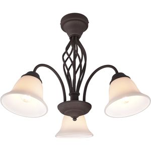 LED Plafondspot - Trion Rustina - E14 Fitting - 3-lichts - Rond - Roestkleur - Aluminium