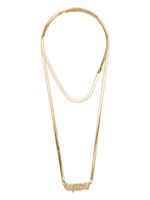 DSQUARED2 logo-plaque polished necklace - Or - thumbnail