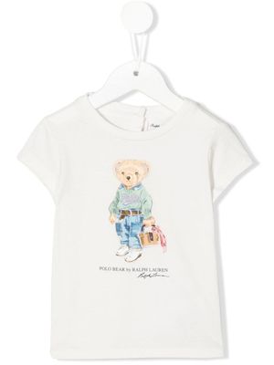 POLO RALPH LAUREN KIDS t-shirt à imprimé Polo Bear - Blanc