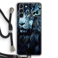 Darkness Lion: Samsung Galaxy S21 Transparant Hoesje met koord