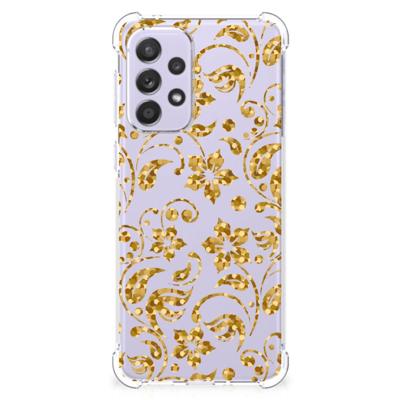 Samsung Galaxy A33 Case Gouden Bloemen Samsung Galaxy A33 Case Gouden Bloemen