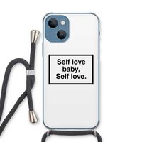 Self love: iPhone 13 Transparant Hoesje met koord