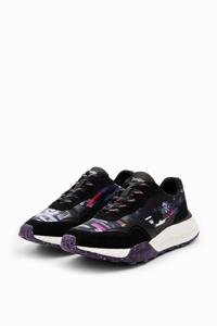 Hardloopsneakers met glitch-print - BLACK - 39